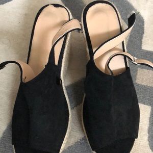New Black suede sandals